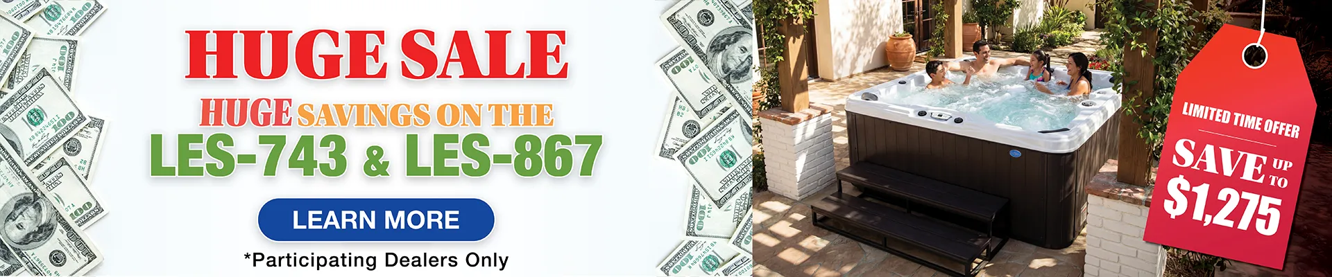 Calspas hot tub being used in a family setting - Salmon